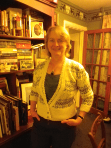 BLue & white cardigan 2